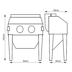 Cabine de sablage  Unicraft SSK2.5 - 6204003