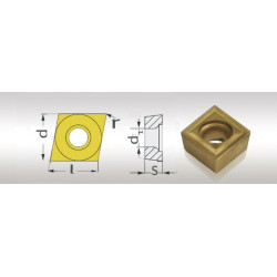 Jeu de 5 plaquettes C/80° pour porte outils 32/33 - Optimachines