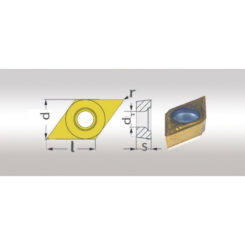 Jeu de 5 plaquettes ISO CCMT09T304 Optimum - Optimachines