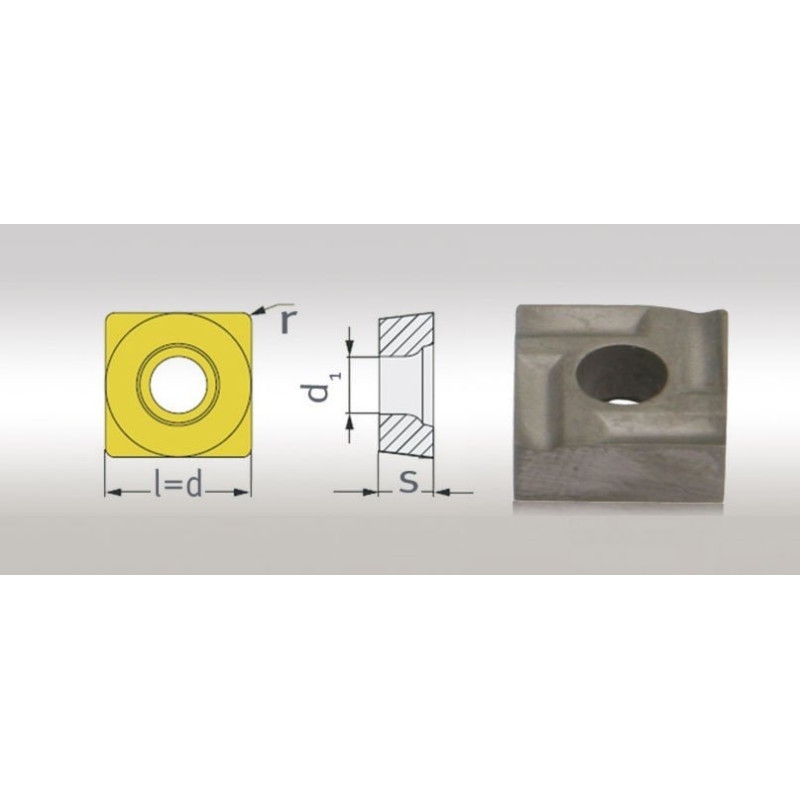 Jeu de 5 plaquettes S/90° pour porte outils 18 - Optimachines