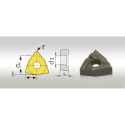 Jeu de 5 plaquettes W/80° pour porte outils 16/17 - Optimachines