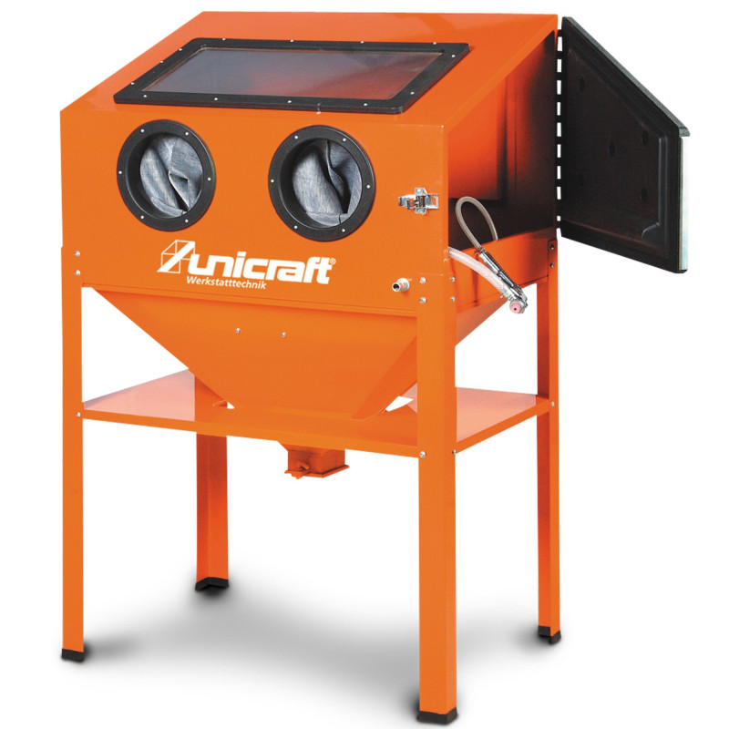 Cabine de sablage haute qualité  220 litres, ouverture latérale  Unicraft SSK2