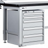 Caisson posés sous établi Uniworks Caisson 5 tiroirs sur roulettes - Optimachines