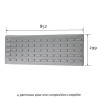 Panneau pour établis Uniworks Cranté largeur 852 mm - Optimachines