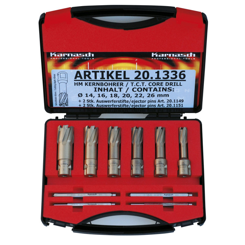 Coffret de fraises à carotter HM Metallkraft Hard Line 40 - Optimachines