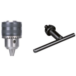 Mandrin 1.5 - 13 mm + clef de serrage Mettalkreft - Optimachines