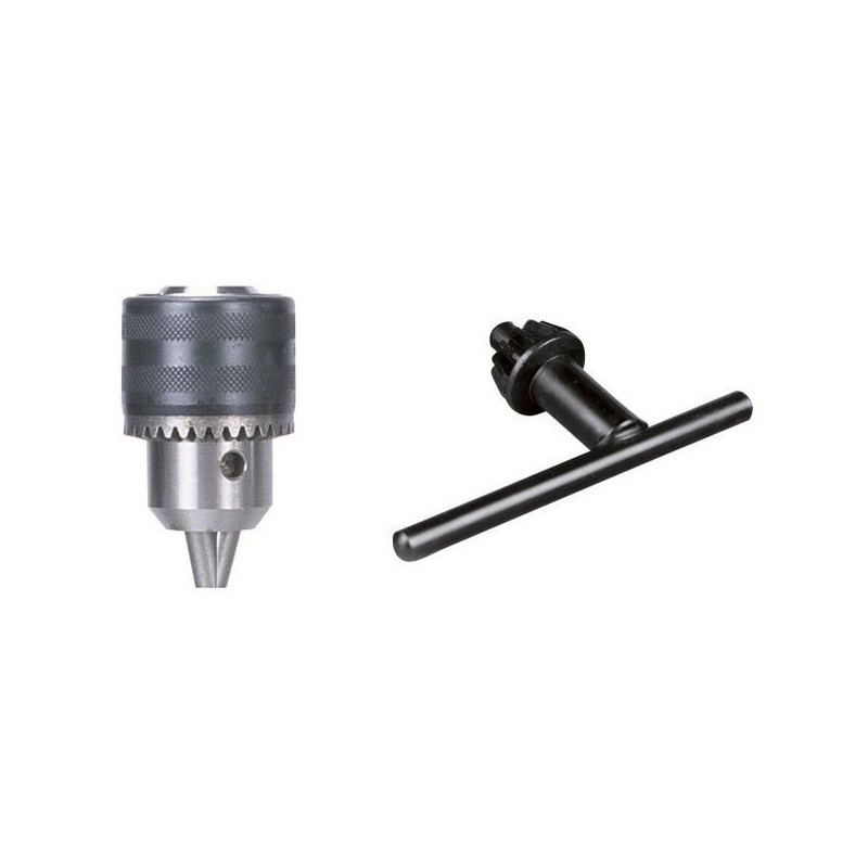 Mandrin 1.5 - 13 mm + clef de serrage Mettalkreft - Optimachines