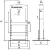 Presse hydraulique d'établi a piston mobile 15 T  Metallkraft WPP 15 T