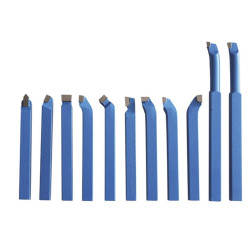 Jeu de 11 outils 12 mm à plaquettes brasées, outil de tour - Optimachines