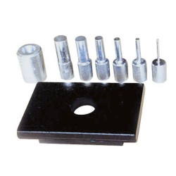 Kit de 6 poinçons avec plaque de fixation WPP 15 - Optimachines