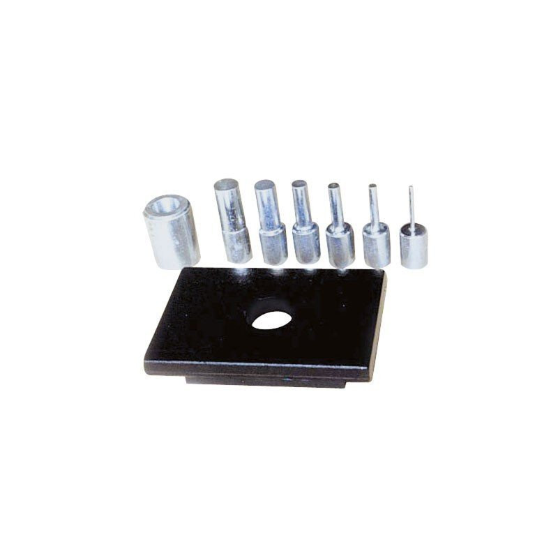 Kit de 6 poinçons avec plaque de fixation WPP 15 - Optimachines