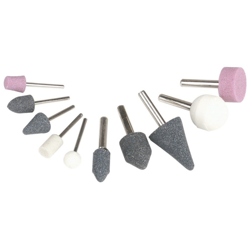 Accessoire pour compresseurs Aircraft  Set de 10 meules sur tige - Optimachines