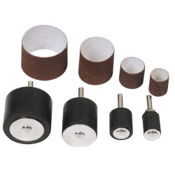 Accessoire pour compresseurs Set de 4 rouleaux  et 4 manchons abrasifs - Optimachines