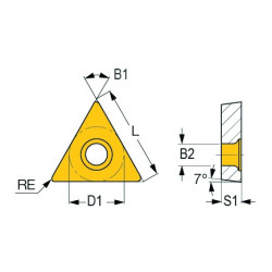 Jeu de 5 plaquettes ISO TCMT110204 Optimum - Optimachines