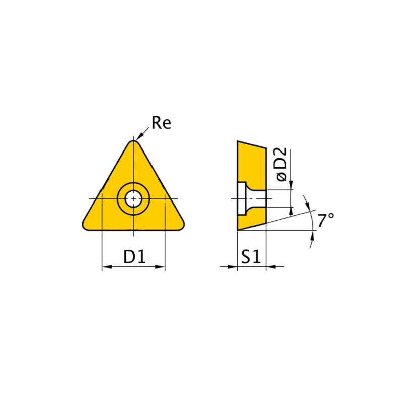 Jeu de 5 plaquettes ISO TCMT090204  Optimum - Optimachines