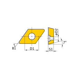 Jeu de 5 plaquettes ISO DNMG110408 Optimum - Optimachines