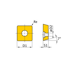 Jeu de 5 plaquettes ISO SCMG150608 Optimum - Optimachines