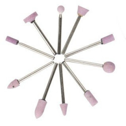 Accessoire pour compresseurs  Set de 10 meules sur tige pour PSS PRO - Optimachines