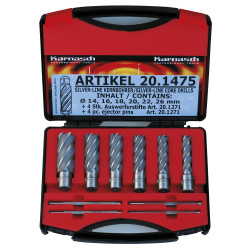 Coffret de fraises à carotter HSS-XE Silver Line 25 - Optimachines
