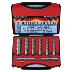 Coffret de fraises à carotter HSS-XE Gold Line 30 - Optimachines
