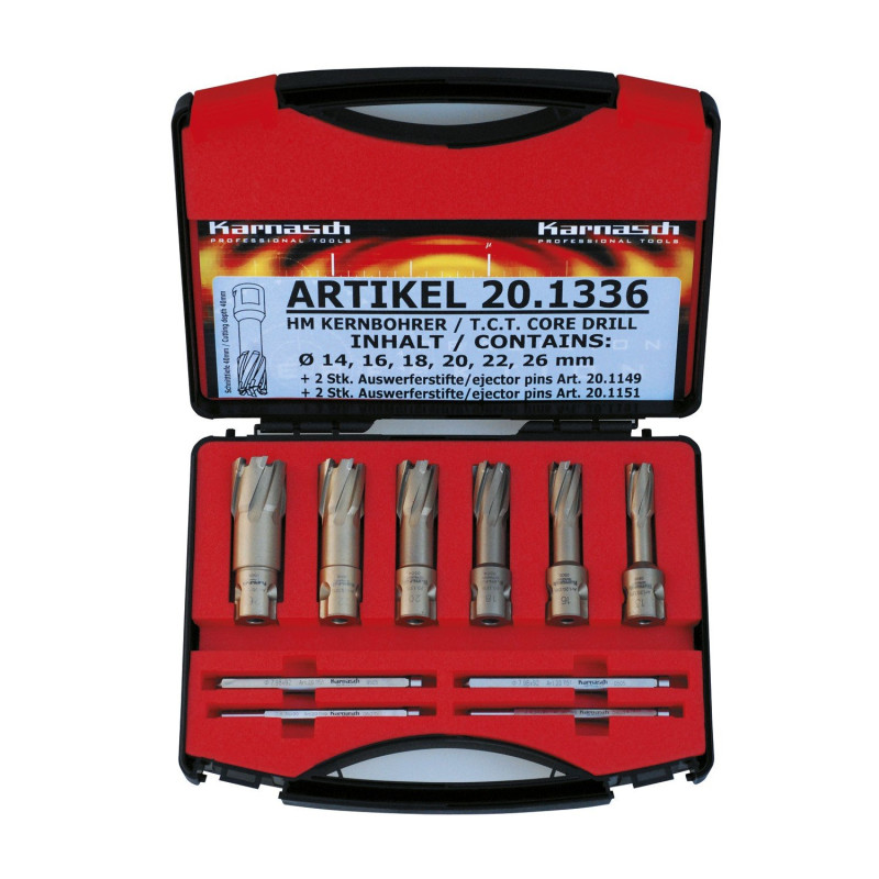 Coffret de fraises à carotter HM Metallkraft Hard Line 55 - Optimachines