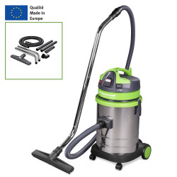 Aspirateur d'atelier en inox 33L  filtre HEPA substances toxiques  Cleancraft dryCAT 133 IRSC CLASSE M