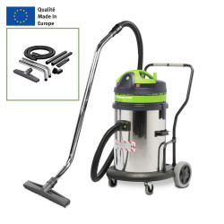 Aspirateur d'atelier en inox 62L  filtre HEPA H  Cleancraft dryCAT 262 ICT CLASSE H