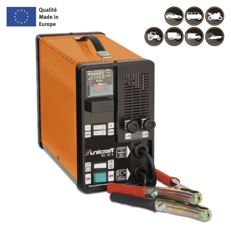 Chargeur de batterie Unicraft Chargeur/démarreur BC 32 S - Optimachines