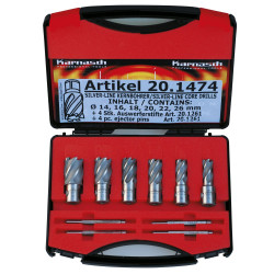 Coffret de fraises à carotter HSS-XE Silver Line 25 - Optimachines