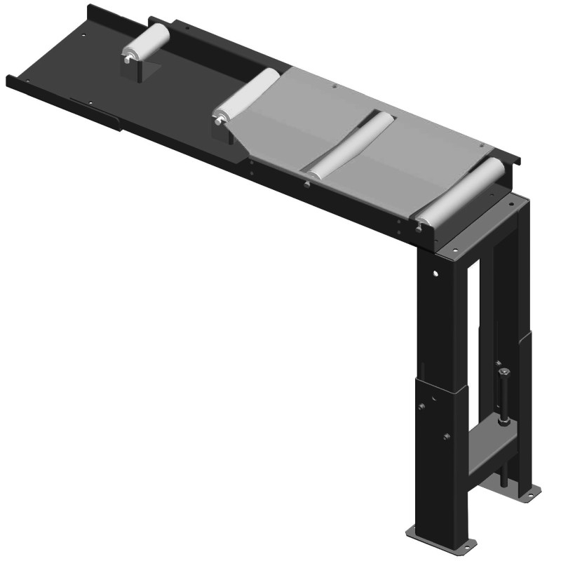 Convoyeur à rouleaux de connexion 1000 x 290 mm côté évacuation pour scie