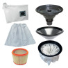 Aspirateur eau/poussière en inox 50L  industriel Hepa  Cleancraft flexCAT 350 IH-PRO