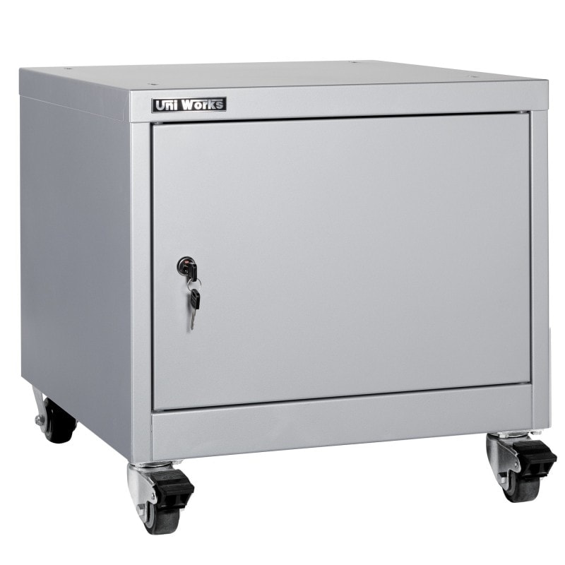 Caisson d'atelier sous établi Uniworks 1 porte/1 tablette et roues Caisson d'atelier sous établi Uniworks 1 porte/1 tablette et roues