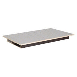 Dessus de la table  Unicraft 120x80 cm, HPL perforated grid Ø20 mm, with drawer - Optimachines
