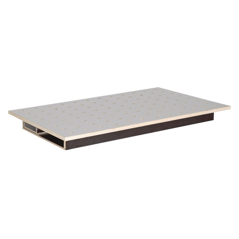 Dessus de la table  Unicraft 120x80 cm, HPL perforated grid Ø20 mm, with drawer - Optimachines