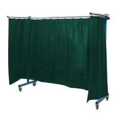 Paroi de protection TransFlex Schweisskraft VSW vert foncé mat, 3700 x 1950 mm