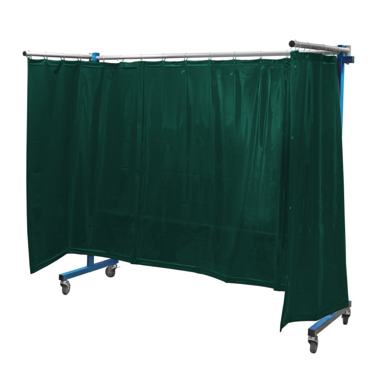 Paroi de protection TransFlex Schweisskraft VSW vert foncé mat, 3700 x 1950 mm