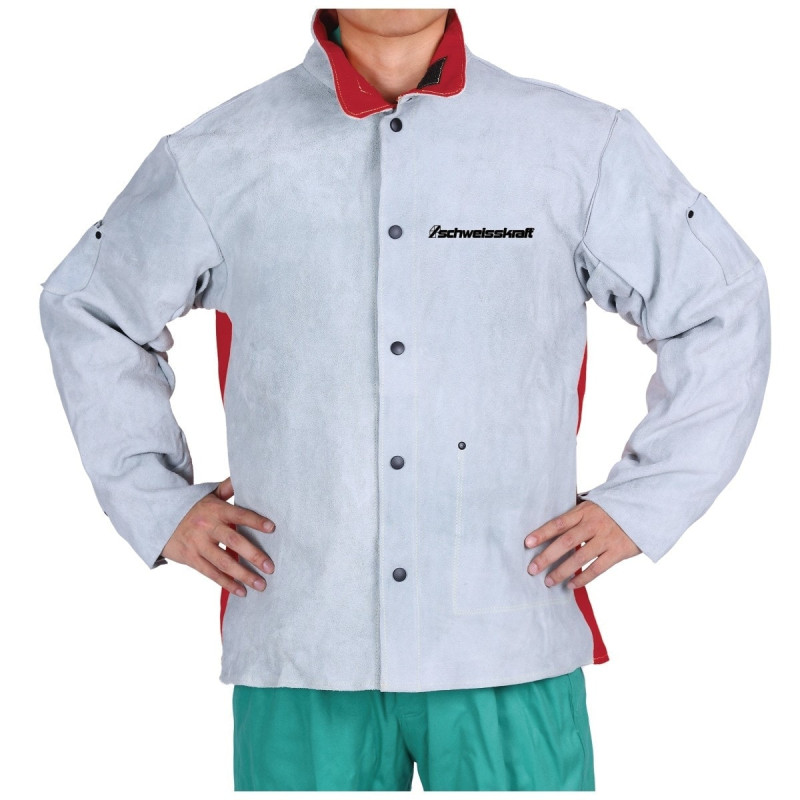 Veste de soudeur avec dos en tissu Schweisskraft taille L - Optimachines