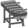 Convoyeur à rouleaux de connexion 2000 x 620 mm , découpe à 60 ° côté amenée , 1000 kg / m