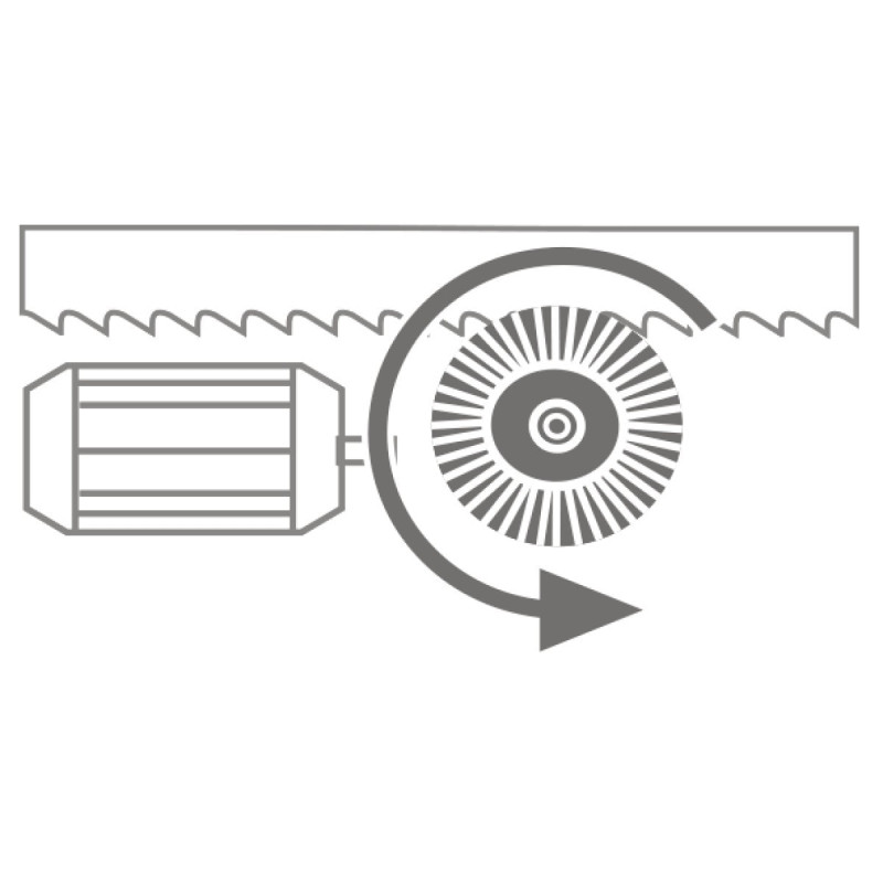 Brosse à copeaux motorisée Metallkraft - Optimachines
