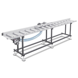 Convoyeur d'amenée MRB A - Largeur 300 mm , Longueur : 5 m , Pieds : 4