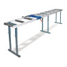 Système de rouleaux et jauges Metallkraft MRB LC-B  Longueur : 4 m , Pieds : 3