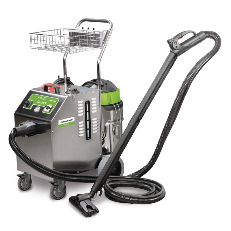 Aspirateur nettoyeur à vapeur 185°  professionnel en inox  Cleancraft SG 58 S