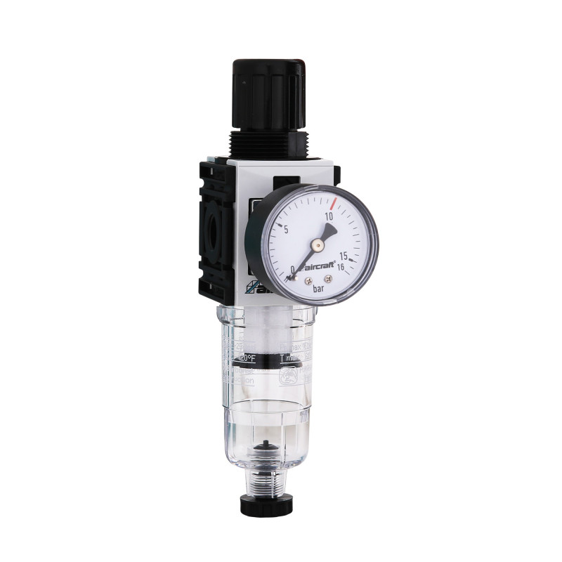 Régulateur de pression filtre AC 1/4" 12 bars pneumatique - Optimachines
