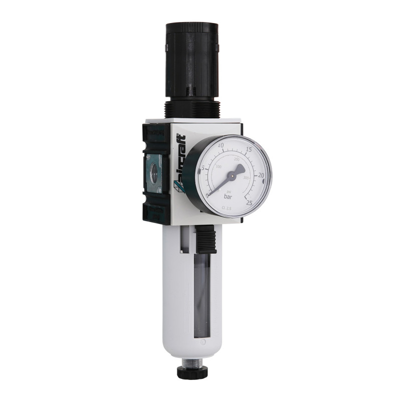 Régulateur de pression filtre AC 1/4" 12 bars pneumatique - Optimachines