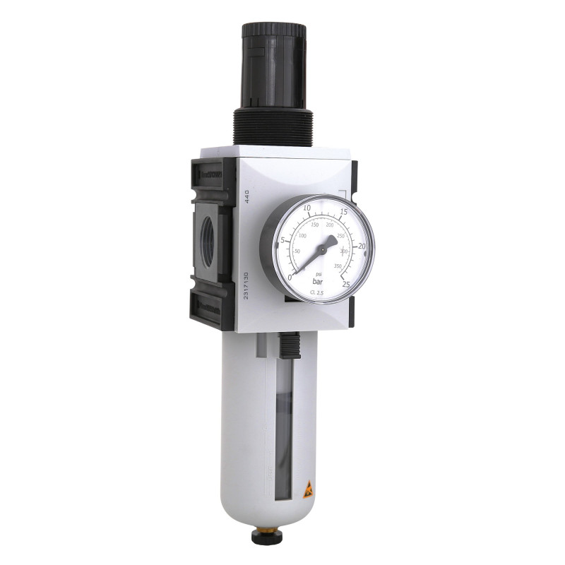 Régulateur de pression filtre AC 1/4" 12 bars pneumatique - Optimachines
