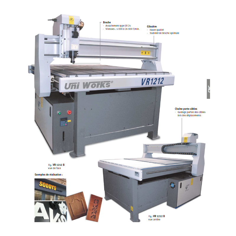 Routeur à commande numérique Uniworks UT 1212 - Optimachines