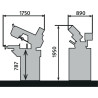 Scie à ruban à métaux hydraulique à châssis pivotant Metalkraft BMBS 260 x 280 H-DG - Optimachines