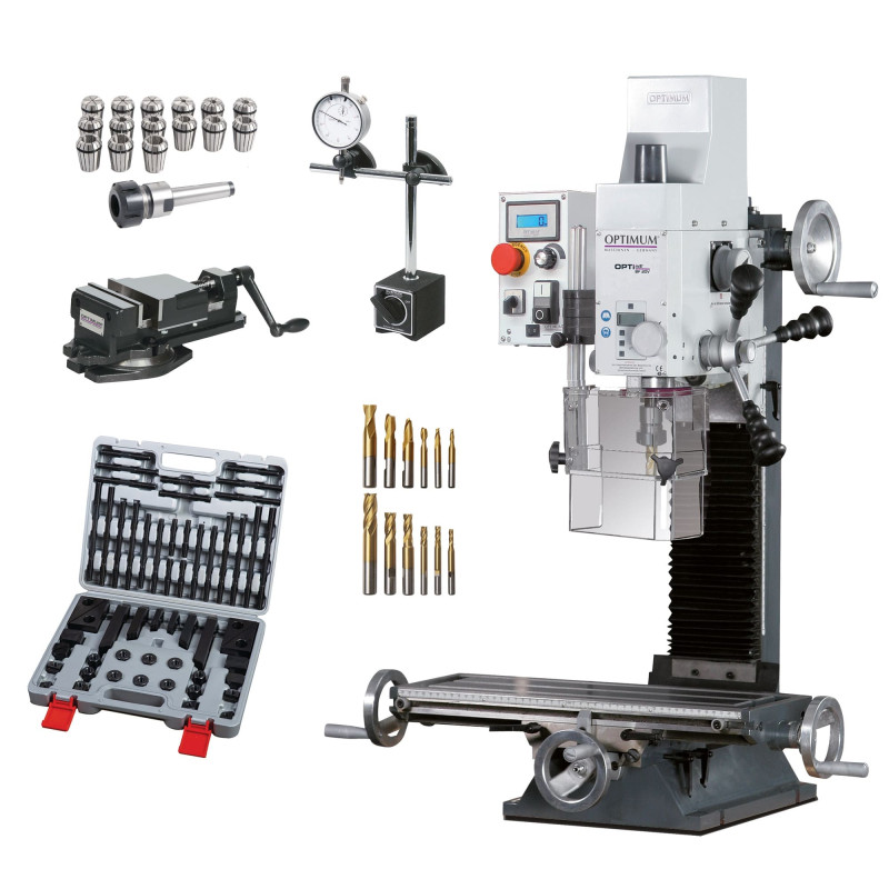 Fraiseuse Optimum BF 20 Vario - Fraisage précis avec variateur de vitesse