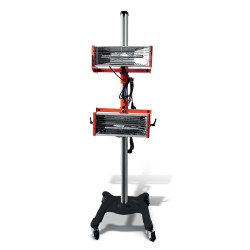 Sécheur infrarouge Unicraft ILT 2, surface 800 x 800 mm, 2 x 1 kW, température 30–100 °C, minuterie 0–60 min, tubes quartz halog