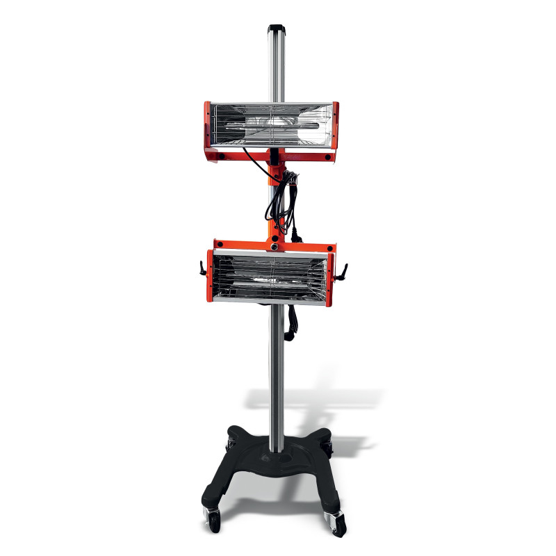 Sécheur infrarouge Unicraft ILT 2, surface 800 x 800 mm, 2 x 1 kW, température 30–100 °C, minuterie 0–60 min, tubes quartz halog